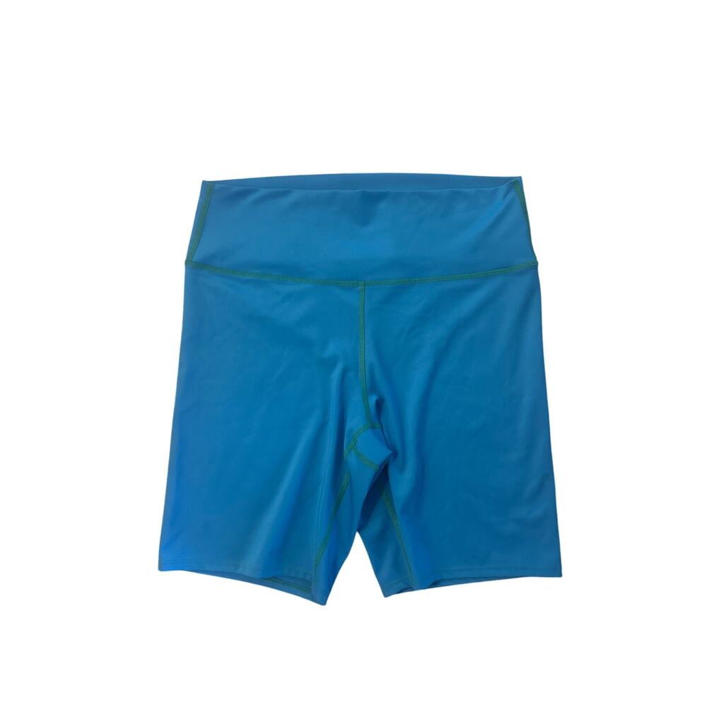 Women L Super Fit Hero SuperFitHero Water Fit Teal Blue Bike Cycling Shorts